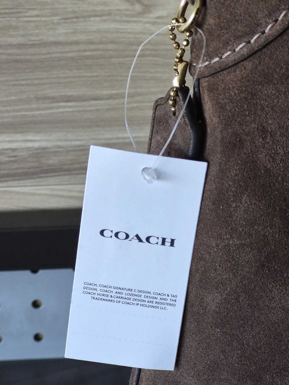 NWT Coach Brooklyn Shoulder Bag 28 In Brown Suede